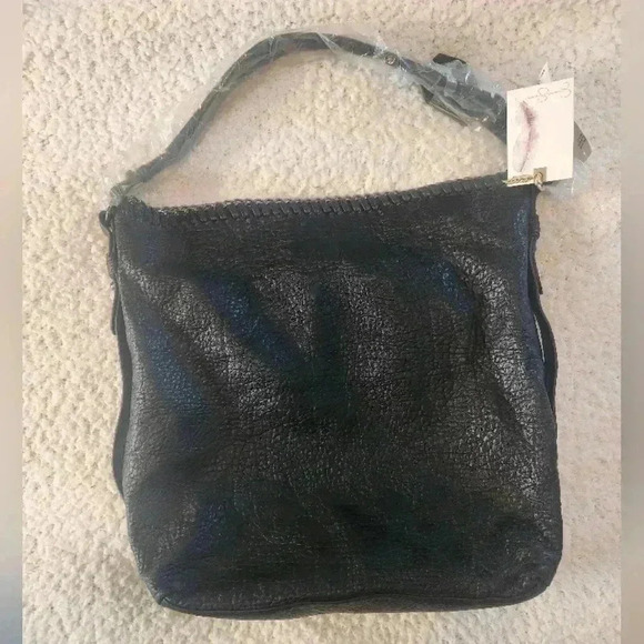 NWT Jessica Simpson Black and Silver Leather Bag - Picture 2 of 14
